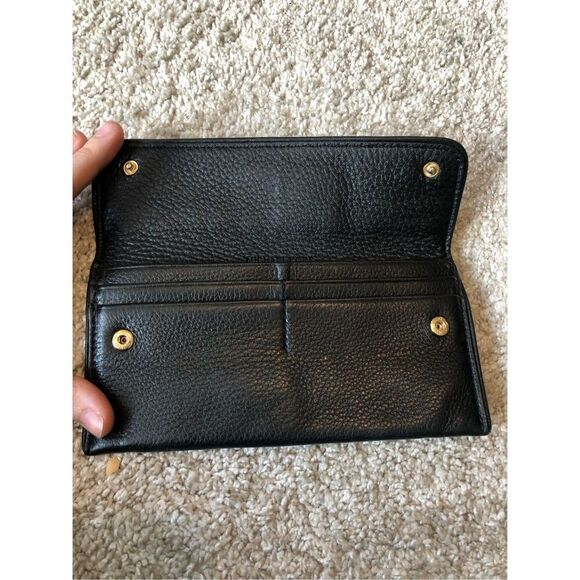 Michael Kors Women’s Black Snap Button Wallet Wristlet - Picture 3 of 7